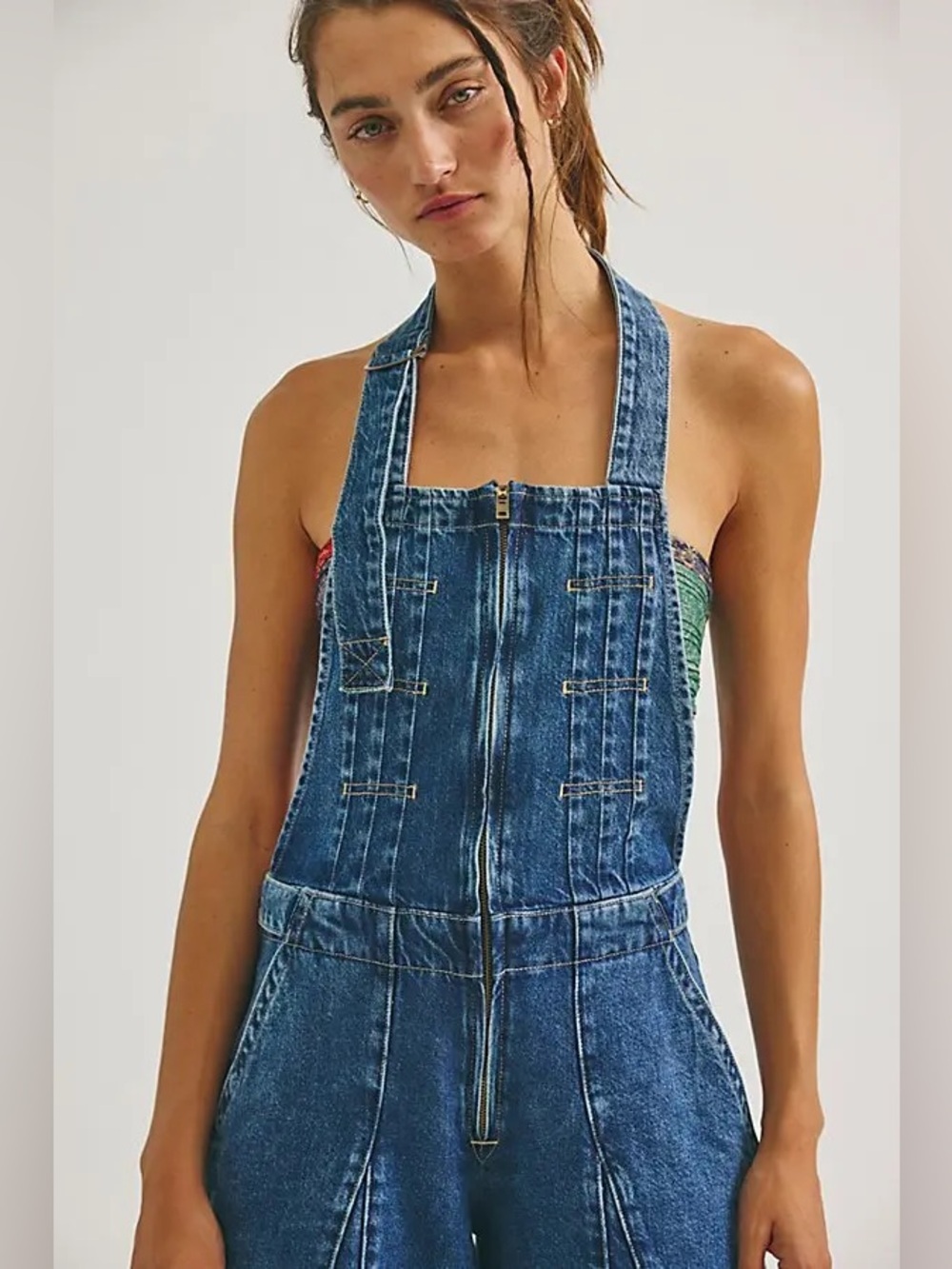 NWT! Free People We The Free Vista Apron Jumpsuit Sz 25/27/30/32 - Picture 4 of 4